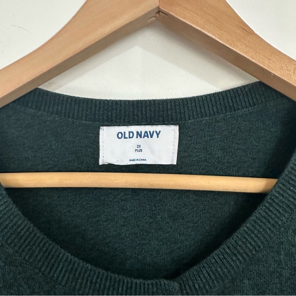 Old Navy Heathered Green Knit Button Front Classic Women’s Cardigan size 2X Plus - Picture 4 of 6